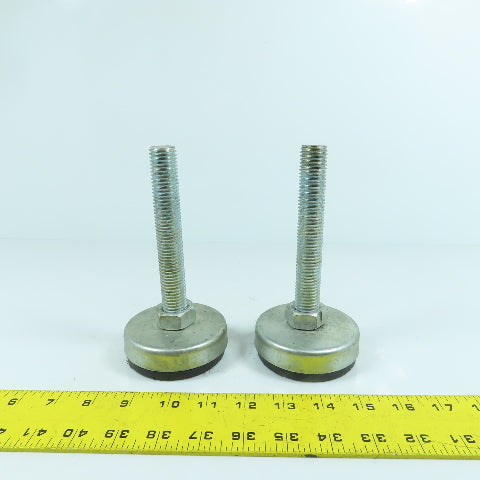 M20-2.5 Stud Mount Vibration Isolation Leveling Feet 3" OD x 6.325" H Lot Of 2