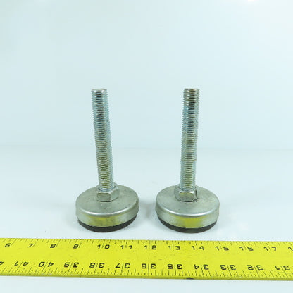 M20-2.5 Stud Mount Vibration Isolation Leveling Feet 3" OD x 6.325" H Lot Of 2
