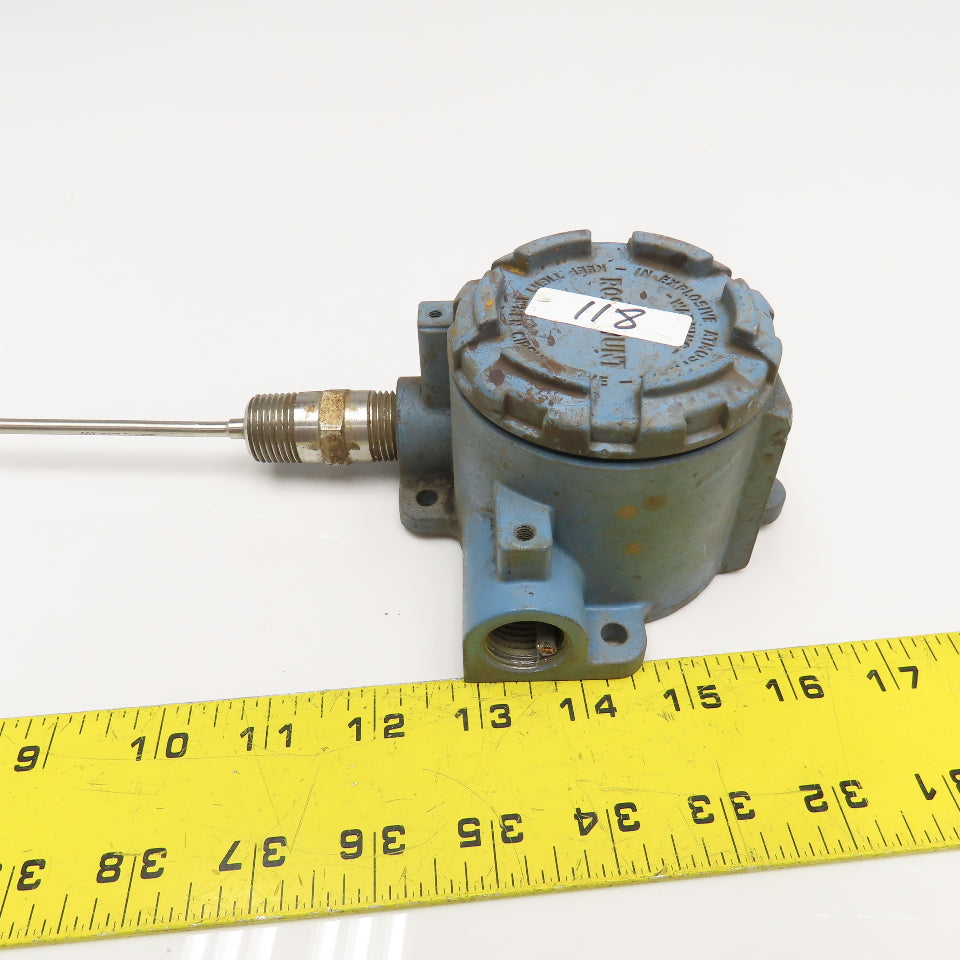 Rosemount 644 Temperature Transmitter 15" Probe 1/2" NPT