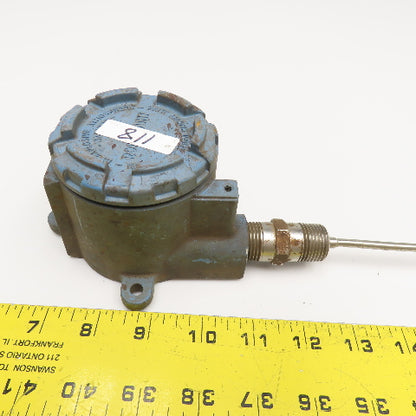 Rosemount 644 Temperature Transmitter 15" Probe 1/2" NPT