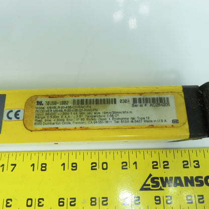 STI 70158-1002 MS46LR-20-435-C1-R-NC-FN Safety Light Curtain Receiver 24VDC