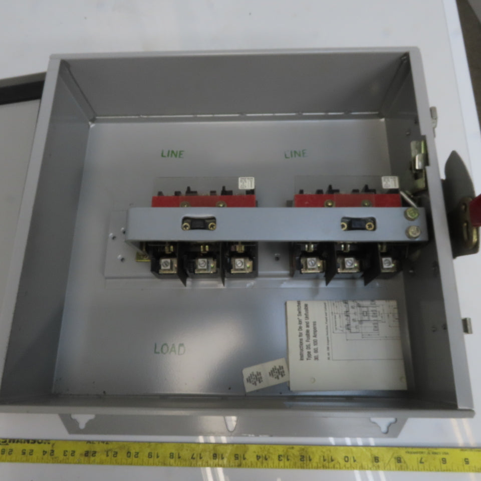 Challenger RHD661NF 30A 600V 240VDC 6 Pole Non Fusible Disconnect Switch