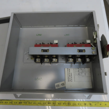 Challenger RHD661NF 30A 600V 240VDC 6 Pole Non Fusible Disconnect Switch