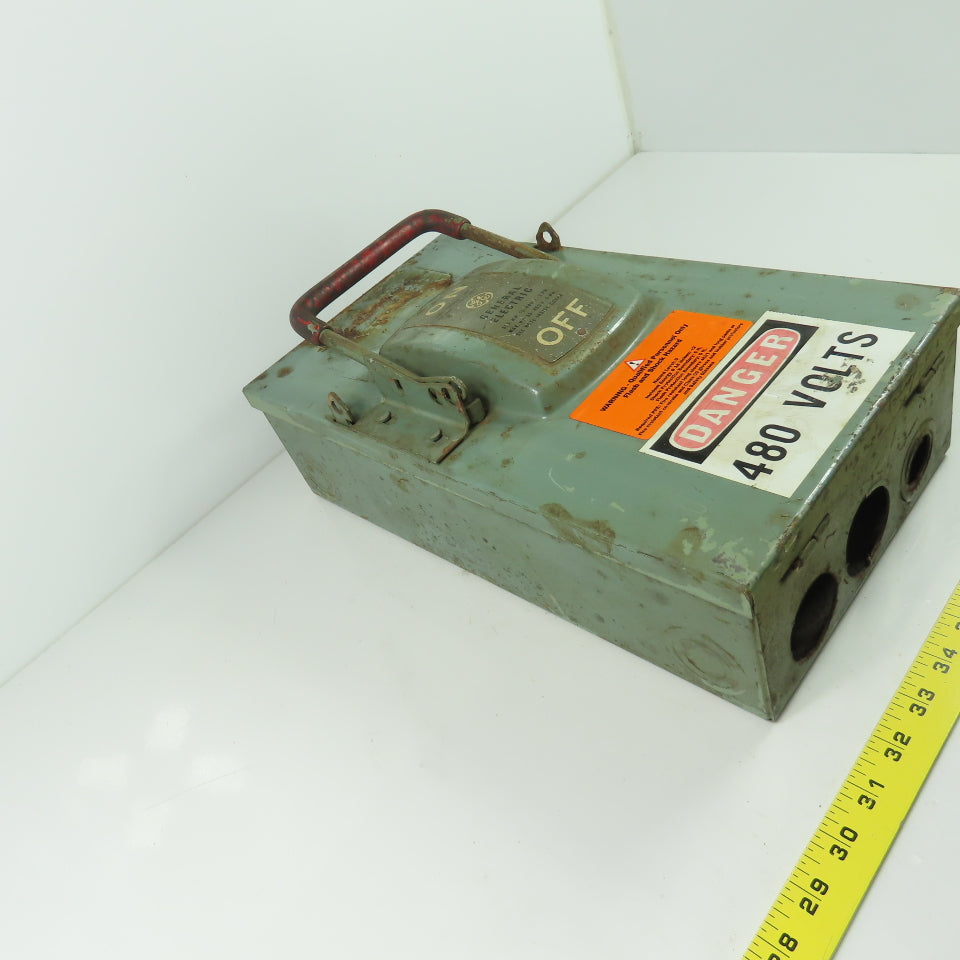 General Electric TH3362 Model 1 60A 600V 3P Fusible Safety Disconnect Switch