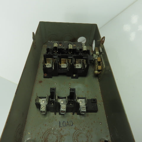 General Electric TH3362 Model 1 60A 600V 3P Fusible Safety Disconnect Switch