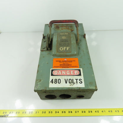 General Electric TH3362 Model 1 60A 600V 3P Fusible Safety Disconnect Switch