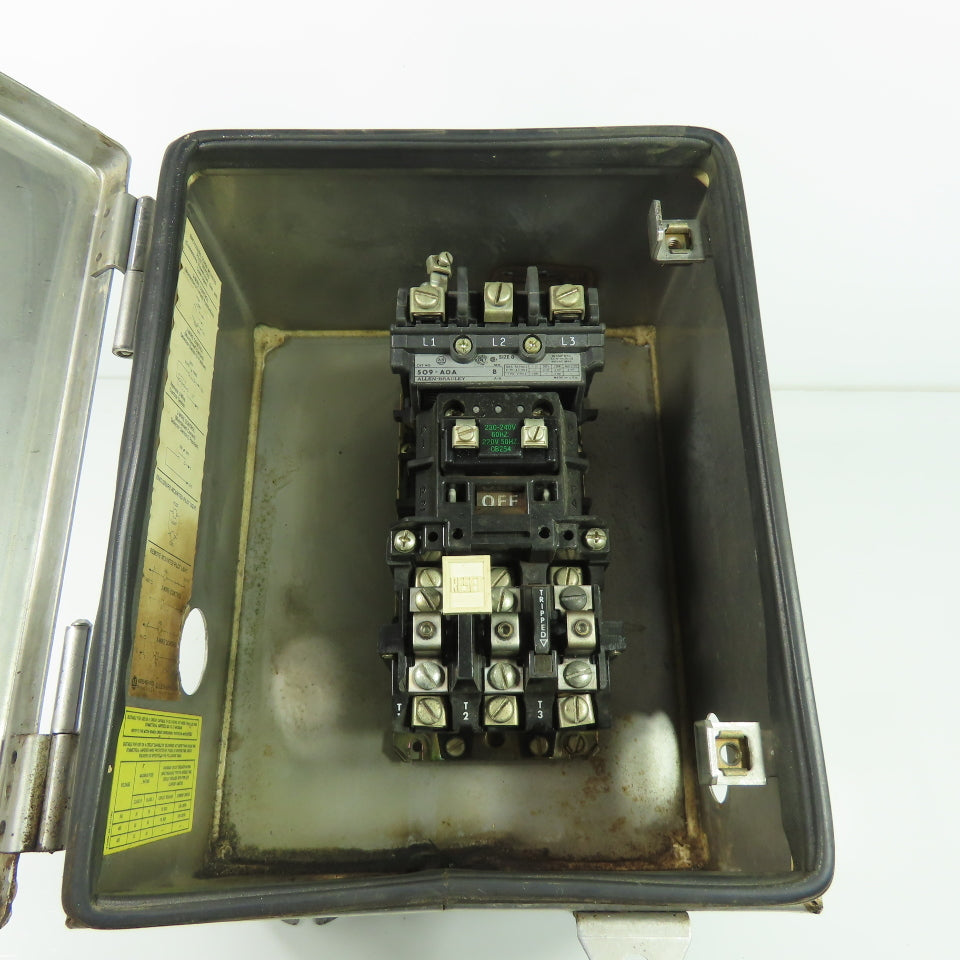 Allen Bradley 509-ACA Size 0 Non-Reversing Motor Starter Ser B 240V
