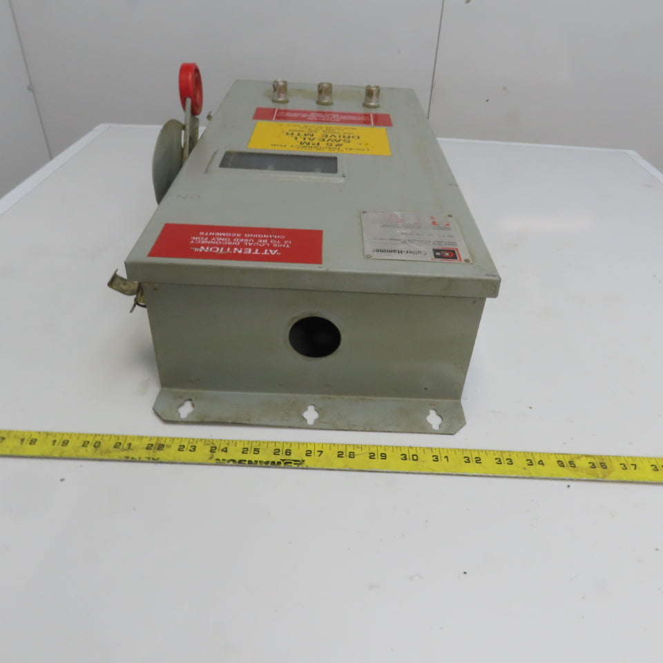Cutler Hammer DH363UKW 100A 600V 240VDC 3 Pole Non Fusible Disconnect Switch