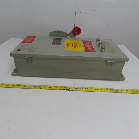 Cutler Hammer DH363UKW 100A 600V 240VDC 3 Pole Non Fusible Disconnect Switch