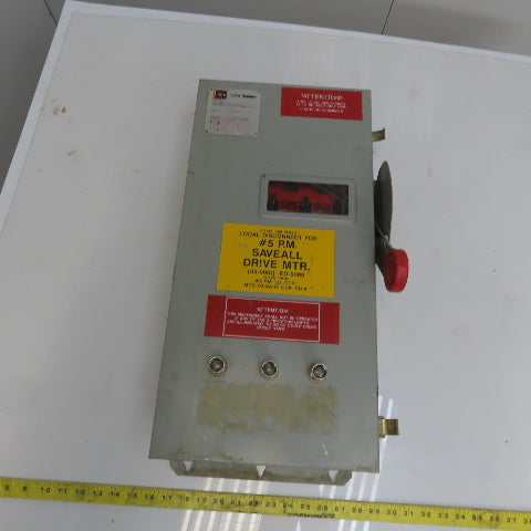 Cutler Hammer DH363UKW 100A 600V 240VDC 3 Pole Non Fusible Disconnect Switch