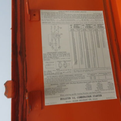 Allen Bradley 712-BJB2443 600V 3Ph 10Hp MAX Combination Starter Disconnect