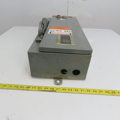 Allen Bradley 712-BJB2443 600V 3Ph 10Hp MAX Combination Starter Disconnect