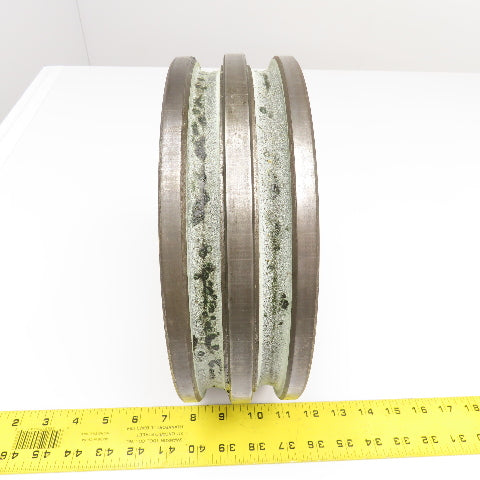 10-1/2" OD Cast Iron 2 Groove V-Belt Pulley 2-3/8" Bearing Bore