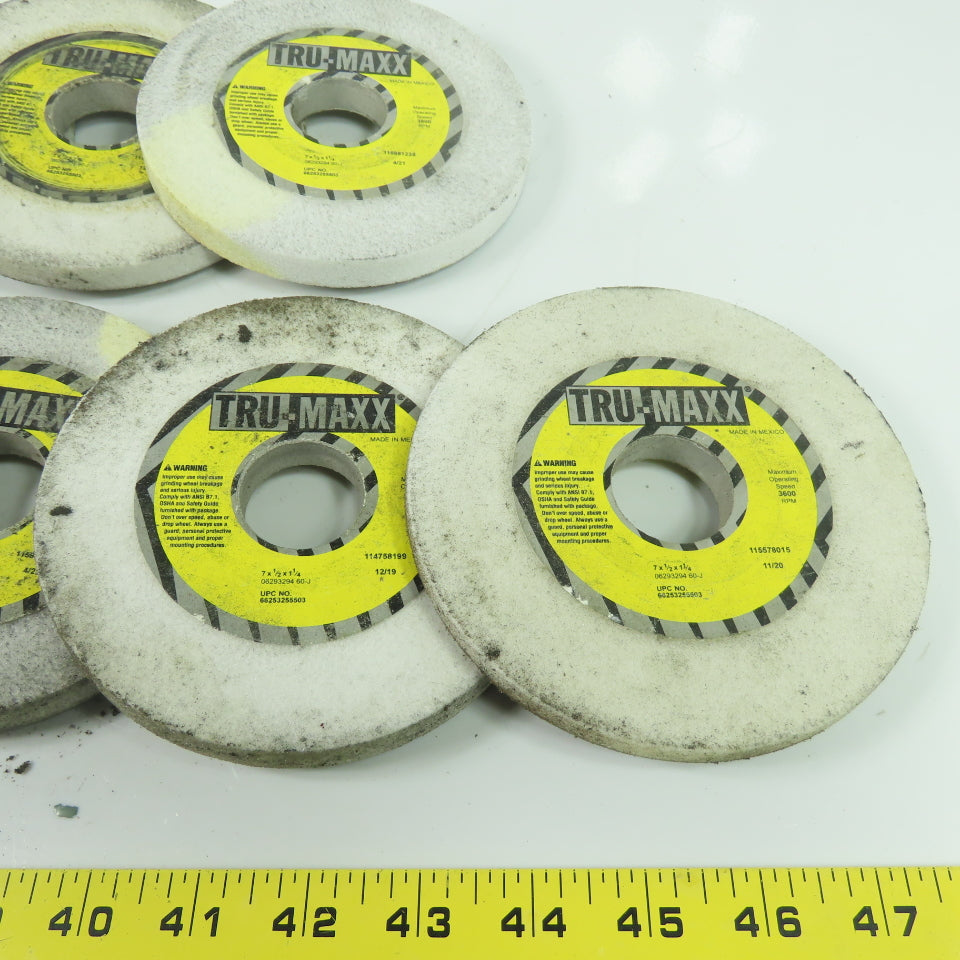 Tru-Maxx 60-J 7"x1/2"x1-1/4" Grinding Wheel 1-1/4" Bore Lot Of 13 Sizes Vary