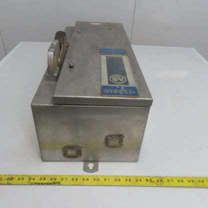 Allen Bradley 512-BCA-25 600V 3Ph Stainless Steel Combination Starter Disconnect