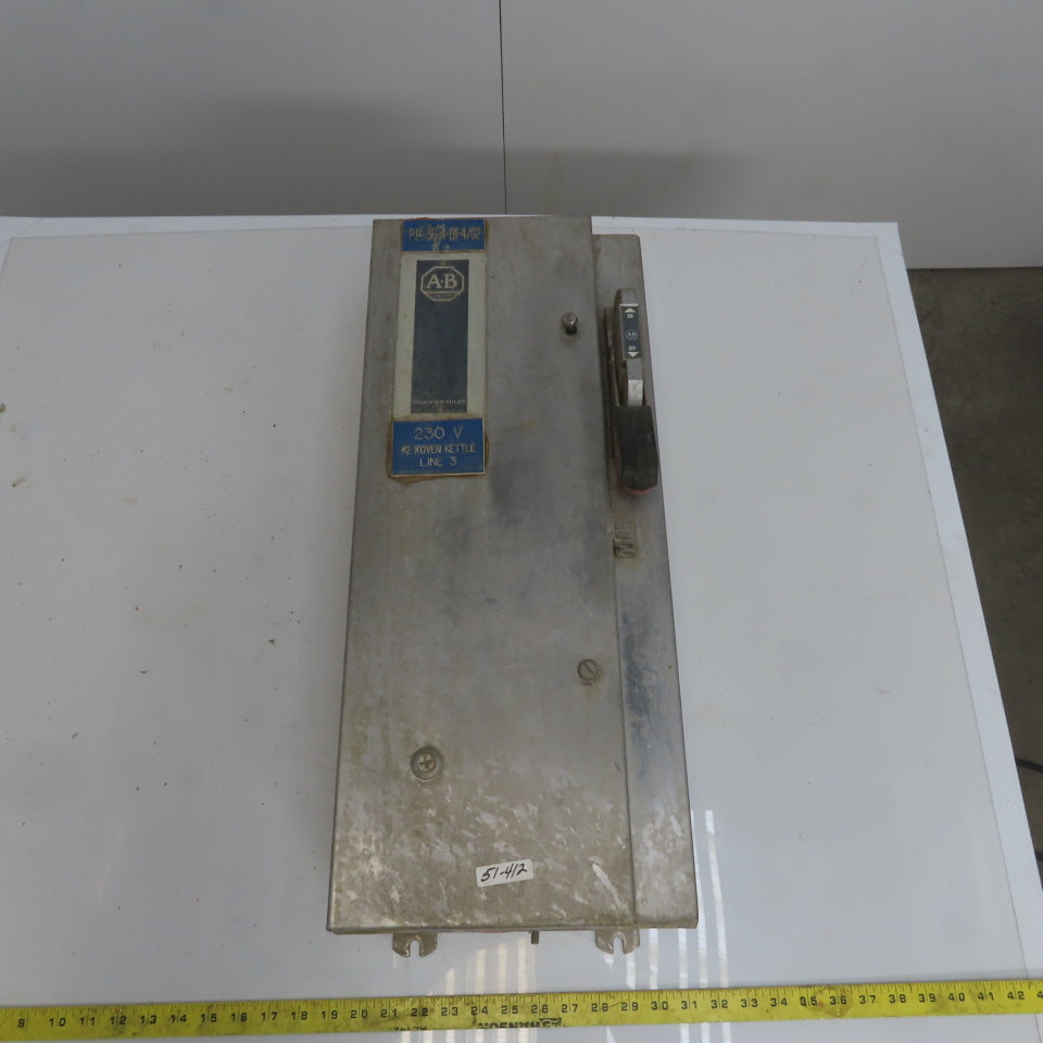 Allen Bradley 512-BCA-25 600V 3Ph Stainless Steel Combination Starter Disconnect