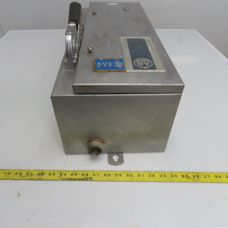 Allen Bradley 512-BCA-25 600V 3Ph Stainless Steel Combination Starter Disconnect