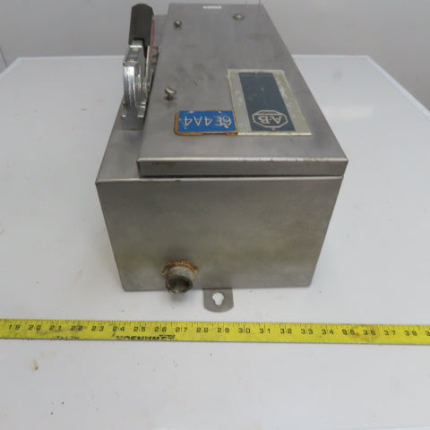 Allen Bradley 512-BCA-25 600V 3Ph Stainless Steel Combination Starter Disconnect