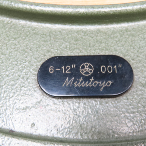 Mitutoyo 104-138A 6"-12" Outside Diameter Micrometer Kit .001"