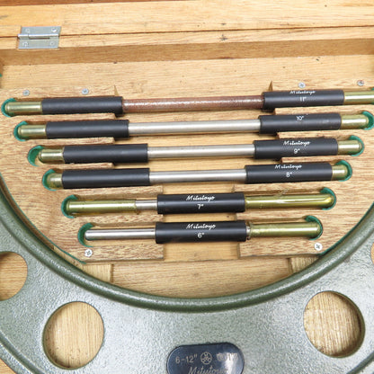 Mitutoyo 104-138A 6"-12" Outside Diameter Micrometer Kit .001"