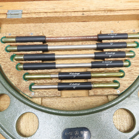 Mitutoyo 104-138A 6"-12" Outside Diameter Micrometer Kit .001"