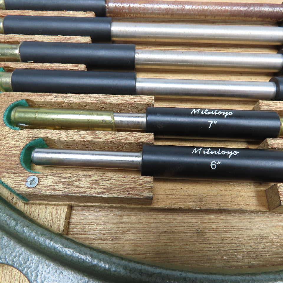 Mitutoyo 104-138A 6"-12" Outside Diameter Micrometer Kit .001"