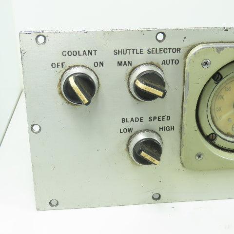 Marvel Bandsaw Operator Interface Control Panel