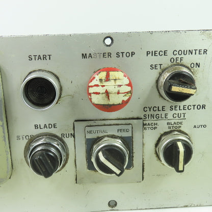 Marvel Bandsaw Operator Interface Control Panel