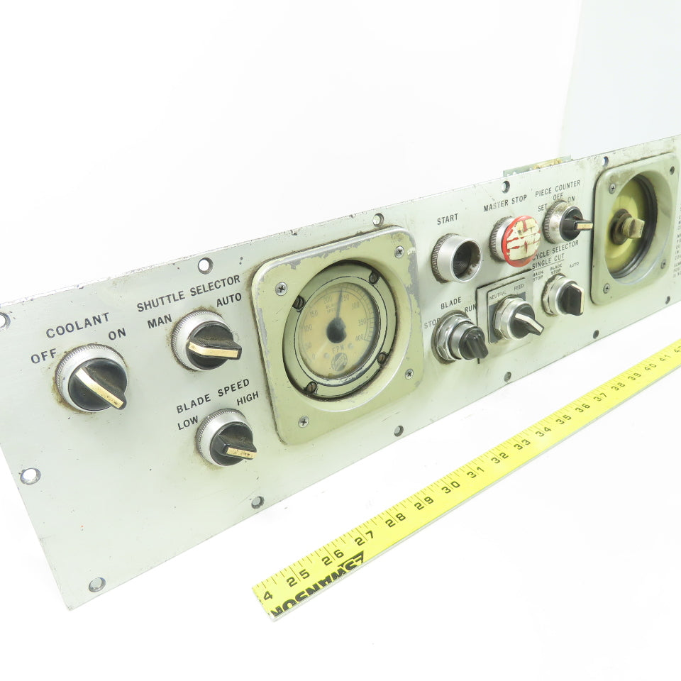 Marvel Bandsaw Operator Interface Control Panel
