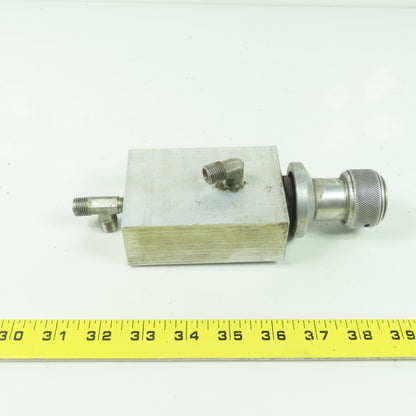 4" x 2-3/4" Aluminum Hydraulic Manifold Block 1/8" NPT