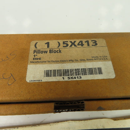 Dayton (1)5x413 Pillow Block Ball Bearing 1" Bore Set Lot Of 2