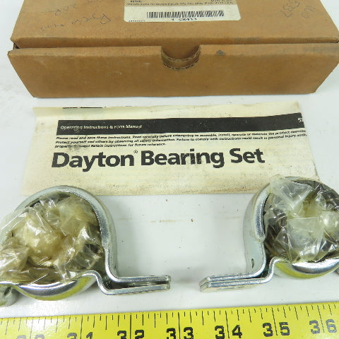 Dayton (1)5x413 Pillow Block Ball Bearing 1" Bore Set Lot Of 2