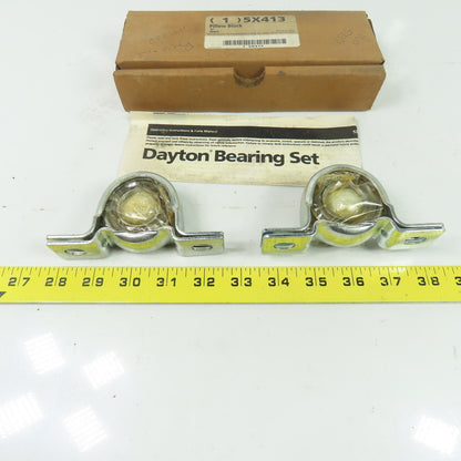 Dayton (1)5x413 Pillow Block Ball Bearing 1" Bore Set Lot Of 2