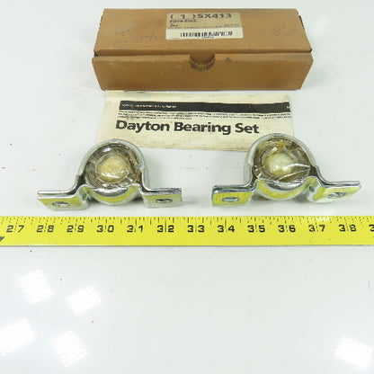 Dayton (1)5x413 Pillow Block Ball Bearing 1" Bore Set Lot Of 2