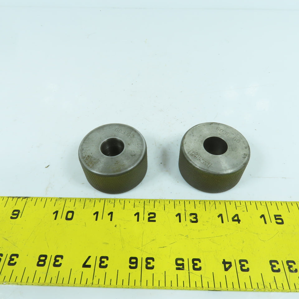 Taft-Pierce 0.6030" GO Smooth Bore Master Ring Gauge Lot Of 2