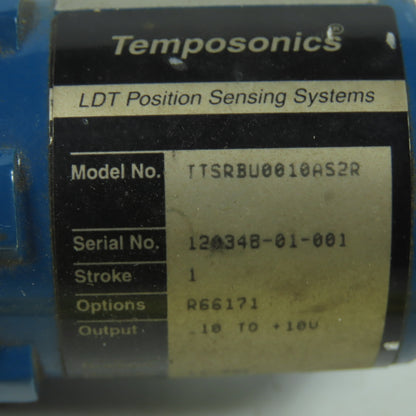 MTS Temposonics TTSRBU0010AS2R LDT Position Sensor 10-Pin
