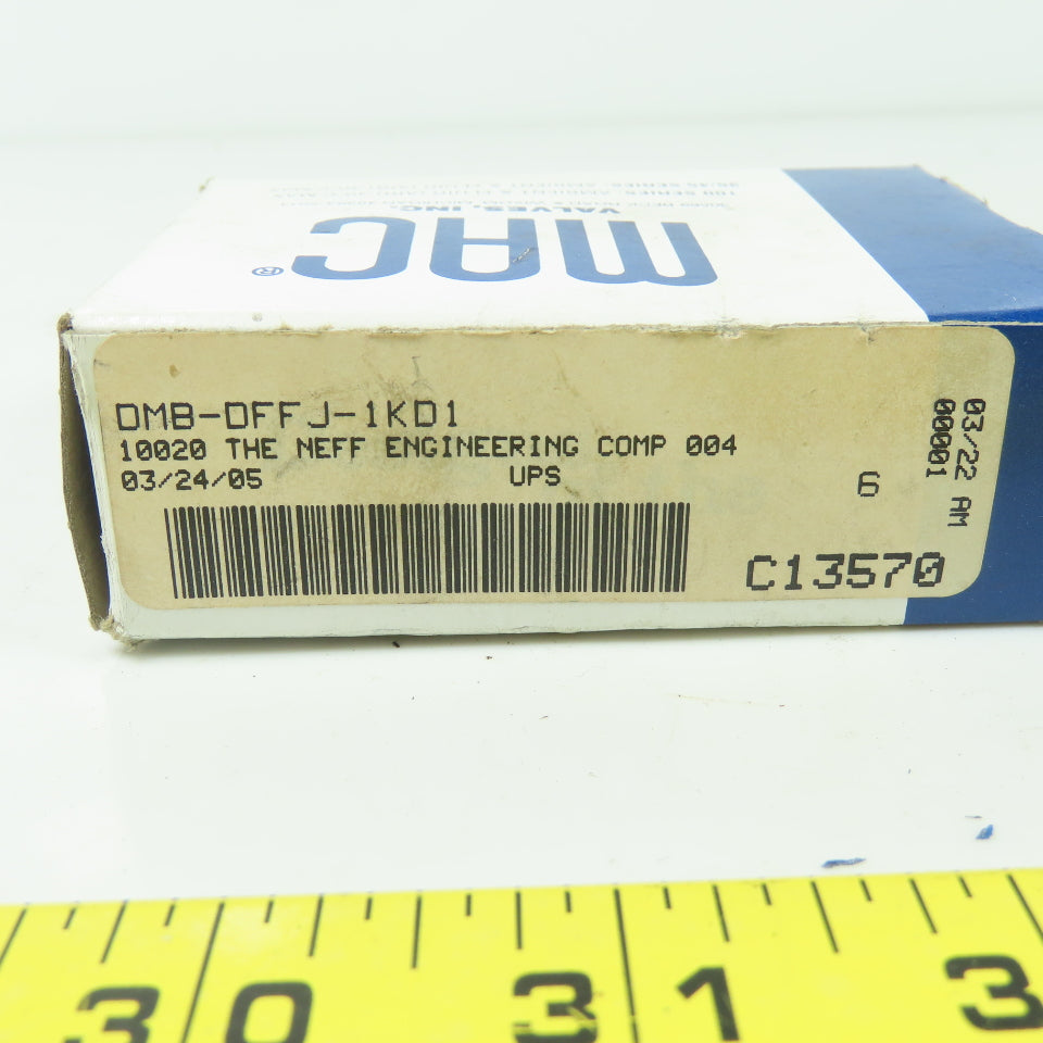 MAC DMB-DFFJ-1KD1 24VDC Solenoid Valve 120PSI 2.4W