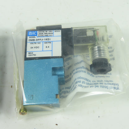 MAC DMB-DFFJ-1KD1 24VDC Solenoid Valve 120PSI 2.4W