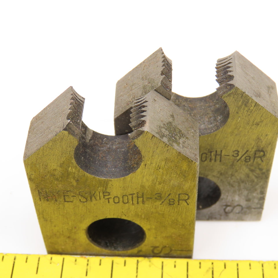 Nye Tool & Machine Works Skip Tooth 3/8, 1/8, 1/4" Right Hand Thread Die Lot/7