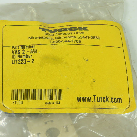 Turck VAS 2-AW Connector Plug Din Value