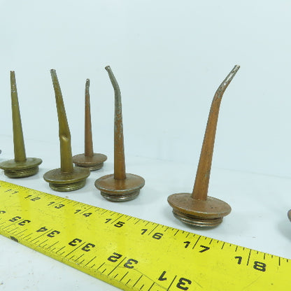Eagle Vintage Thumb Oiler Can Straight & Curved Spout For 1/2 Pint Jar Lot Of 10