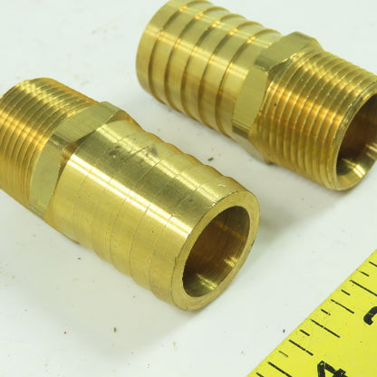 102 1612 C Style Hose Barb 3/4" NPT Male Brass Straight Fitting Lot Of 2