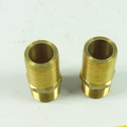 102 1612 C Style Hose Barb 3/4" NPT Male Brass Straight Fitting Lot Of 2