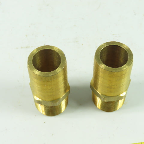 102 1612 C Style Hose Barb 3/4" NPT Male Brass Straight Fitting Lot Of 2
