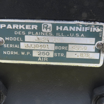 Parker J-2A 19 Pneumatic Air Cylinder 2-1/2" Bore 0.812" Stroke 250PSI