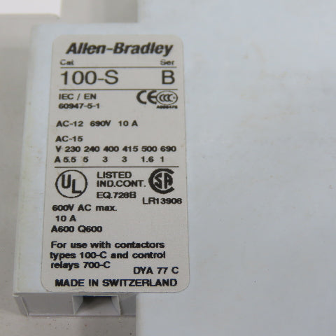 Allen Bradley 100-C30Z*00 Ser C C30 600VAC Contactor 24VDC Coil 2-25HP