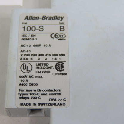 Allen Bradley 100-C30Z*00 Ser C C30 600VAC Contactor 24VDC Coil 2-25HP