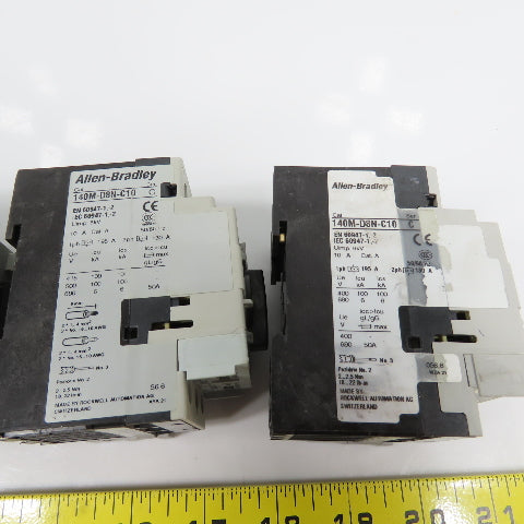 Allen Bradley 140M-D8N-C10 Ser C & D 10A Motor Circuit Protector Lot Of 4