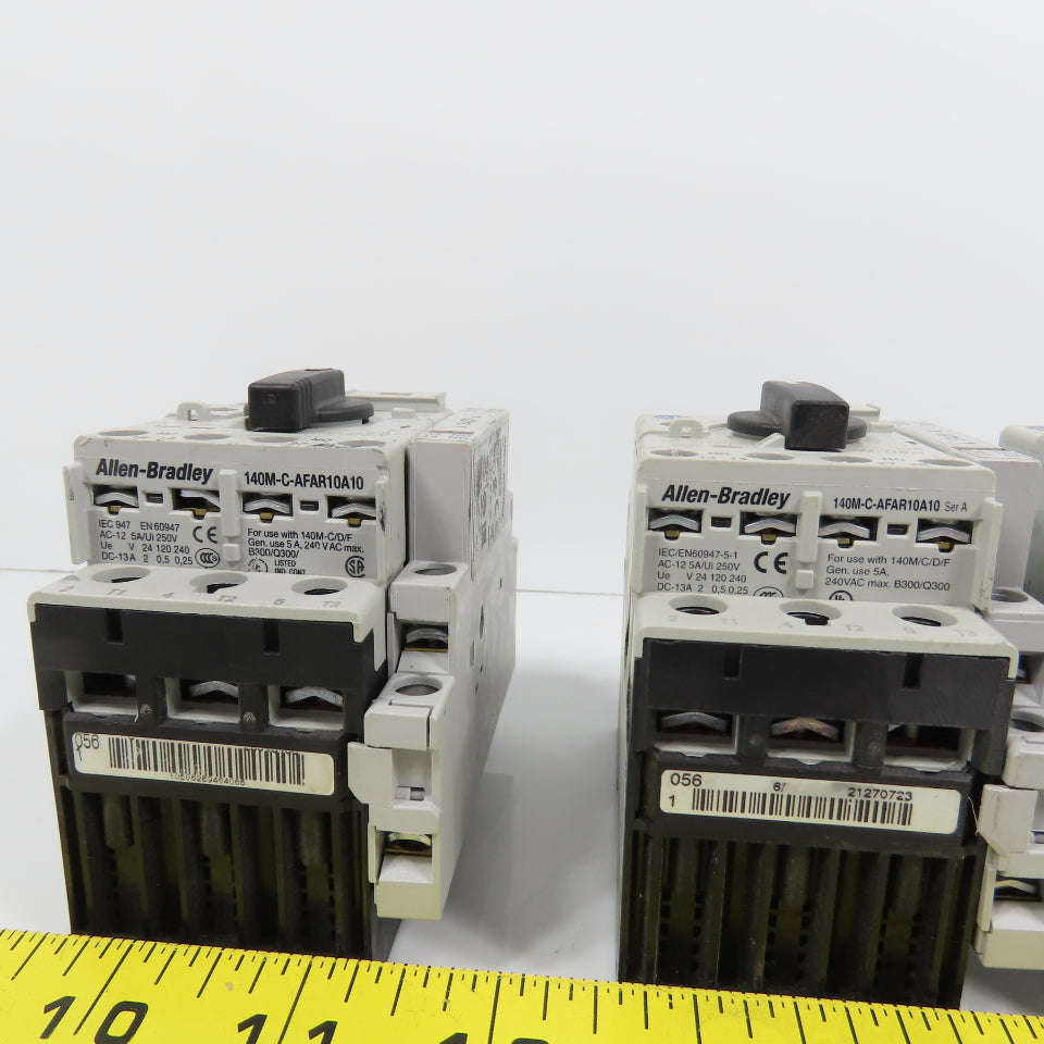 Allen Bradley 140M-D8N-C10 Ser C & D 10A Motor Circuit Protector Lot Of 4