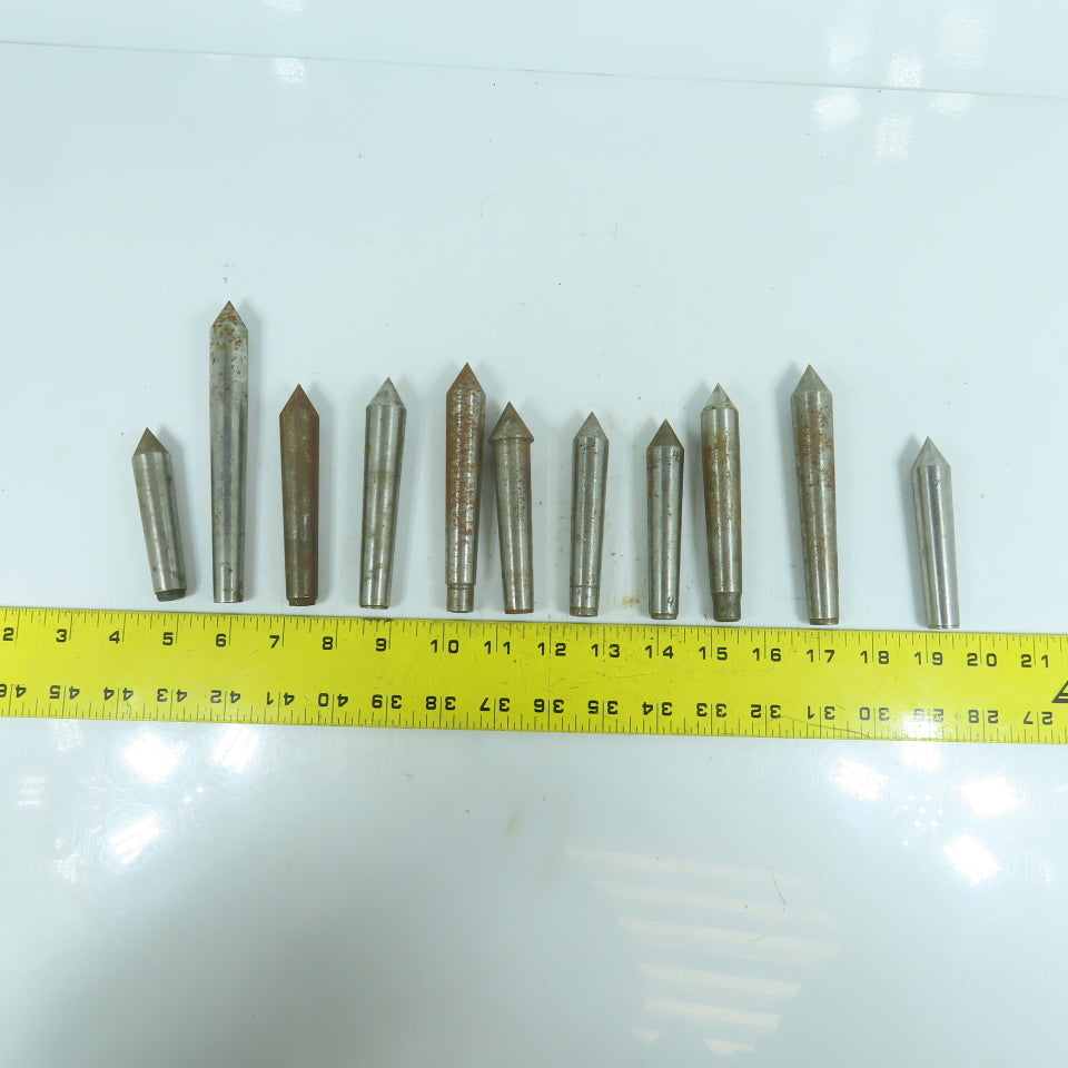Morse Taper MT2 Misc. Used Lathe Dead Centers Lot Of 11